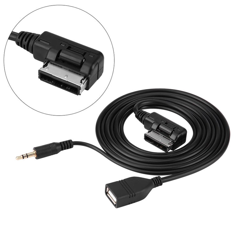 [Australia - AusPower] - Wire Music Interface Audio Adaptor, Car Audio MP3 Auxillary Cable Aux-in USB Audio Music Interface Adapter Compatible for Mercedes Benz 