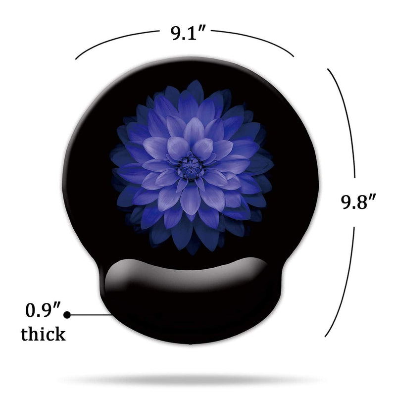 [Australia - AusPower] - Ergonomic Mouse Pad with Wrist Support,Dooke Cute Wrist Pad with Non-Slip Rubber Base for Computer, Laptop, Home Office Gaming, Working, Easy Typing & Pain Relief Purple Flowers 