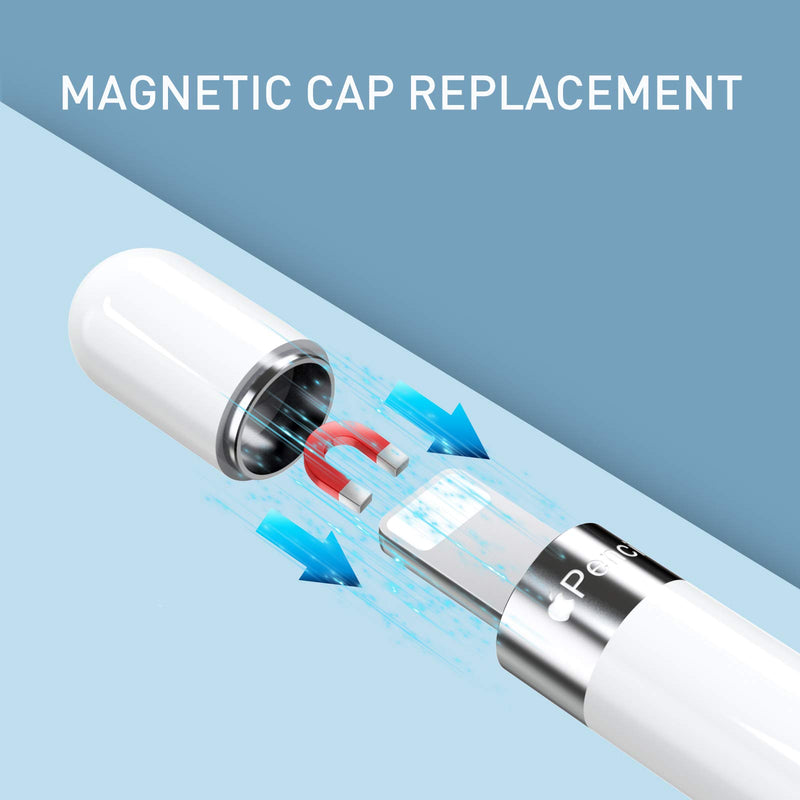 [Australia - AusPower] - Delidigi iPencil Magnetic Cap Plus Charging Adapter and Tips Replacement Accessories Set for Apple Pencil 1st Generation(Cap+Tips+Adapter) 