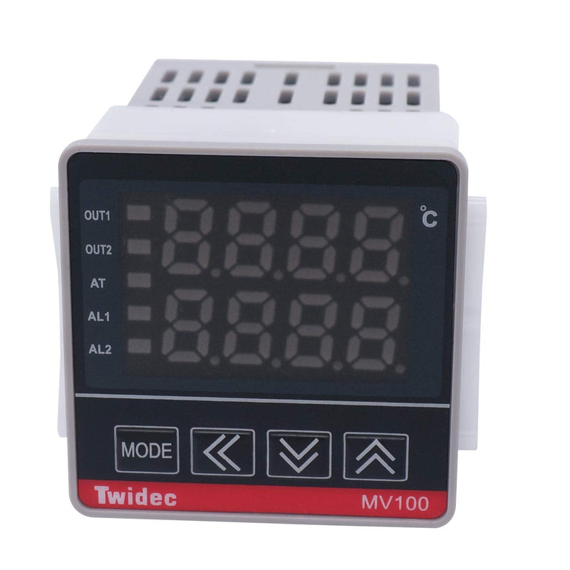 [Australia - AusPower] - Twidec/MV100-B10 Digital Display PID Temperature Controllers Thermostat Regulator AC 85V - 265V MY-104+ K Sensor Thermocouple + Heat Sink and Solid State Relay SSR 40 DA MV100-B10+SSR 40DA 