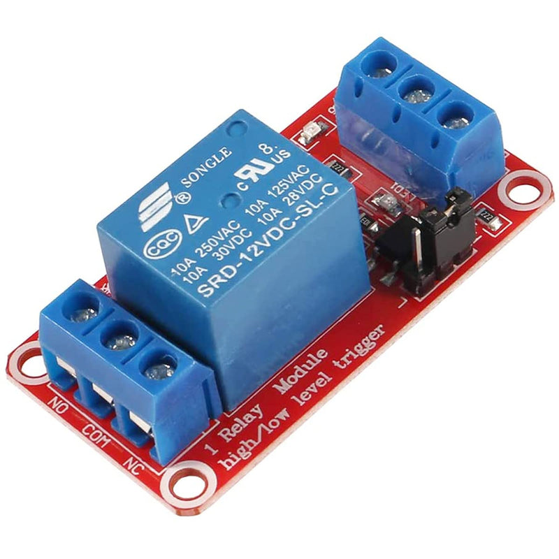 [Australia - AusPower] - DKARDU 5 pcs 12V 1 Channel Relay Module Opto-Isolated High or Low Level Trigger Board Relay Board optocoupler Board with Dupont Cable 