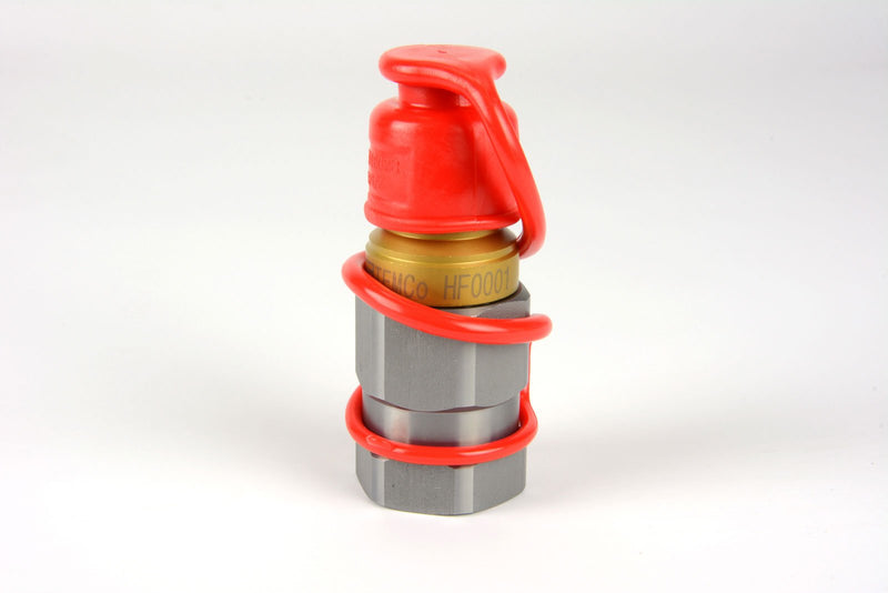 [Australia - AusPower] - TEMCo 1/2" Female NPT Thread 1/2" Body Male Hydraulic Coupler ISO 16028 Flat Face Quick Connect - HF0001 