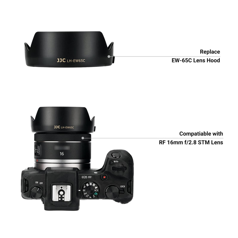 [Australia - AusPower] - Lens Hood for Canon RF 16mm F2.8 STM Lens on EOS R6 R5 RP R Camera, Reversible Lens Shade Replace Canon EW-65C Lens Hood, Compatible with 43mm Filters and 43mm Lens Cap Replace Can.EW-65C 