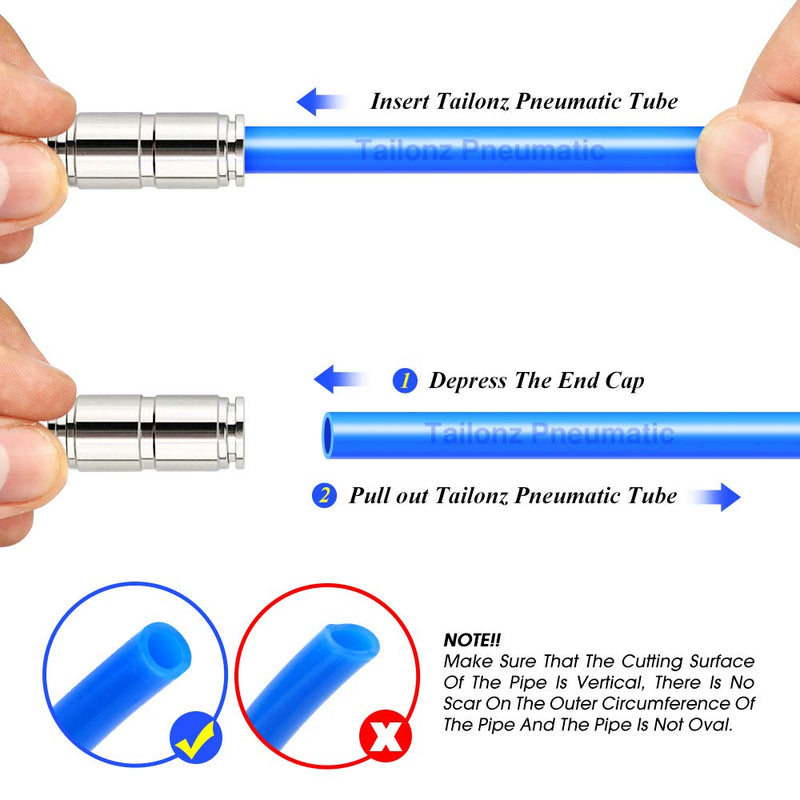 [Australia - AusPower] - TAILONZ PNEUMATIC 304 Stainless Steel Straight - 6mm Tube OD Push to Connect Tube Fittings Push Lock PU-6 (Pack of 1) 6mm OD 