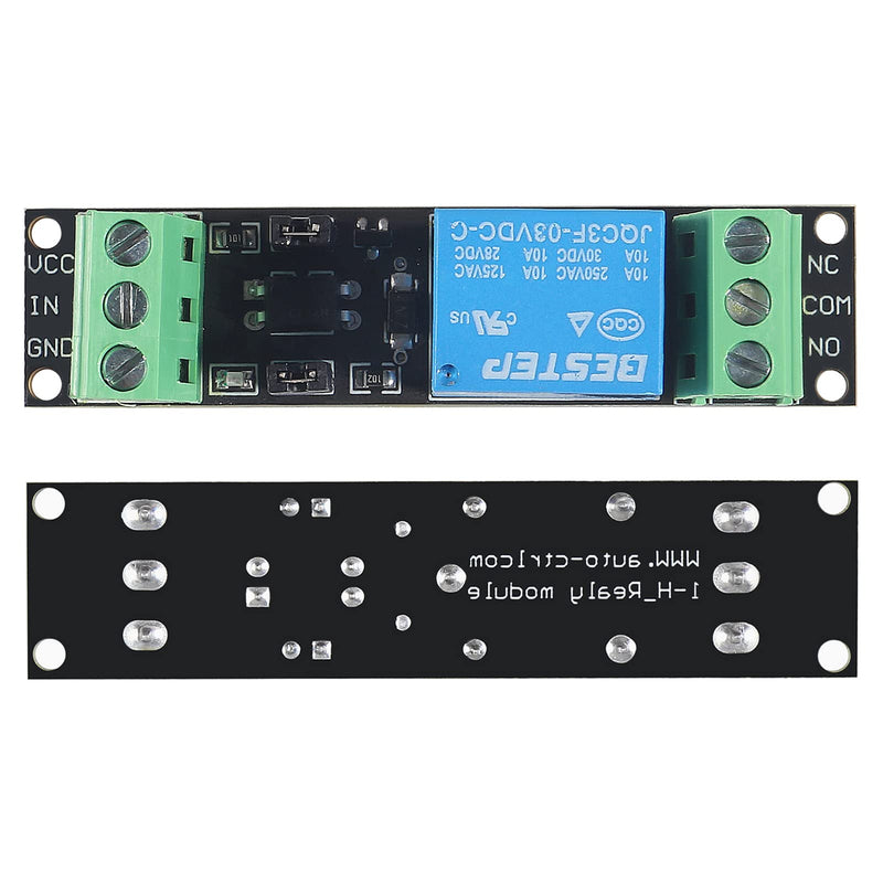 [Australia - AusPower] - Alinan 10pcs 1 Channel 3V Relay High Level Relay Power Switch Board, Optocoupler Module Opto Isolation High Level Trigger for IOT ESP8266 Development Board 