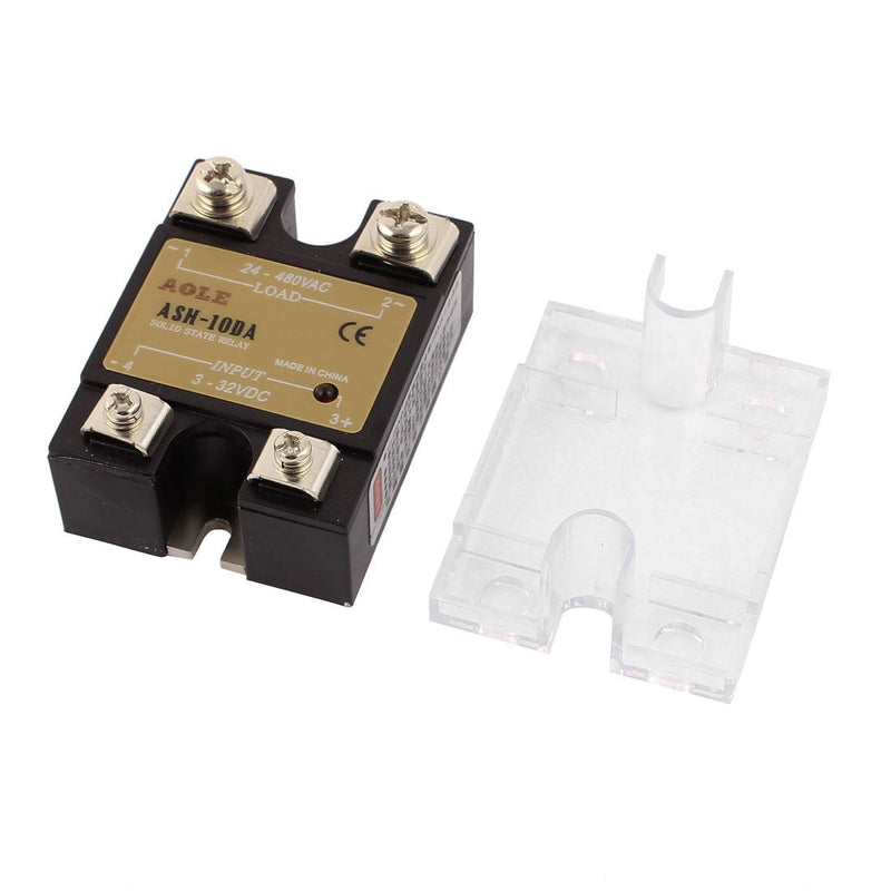 [Australia - AusPower] - uxcell ASH-10DA 4-32VDC to 24-480VAC 10A Single Phase Solid State Relay DC to AC Relay 