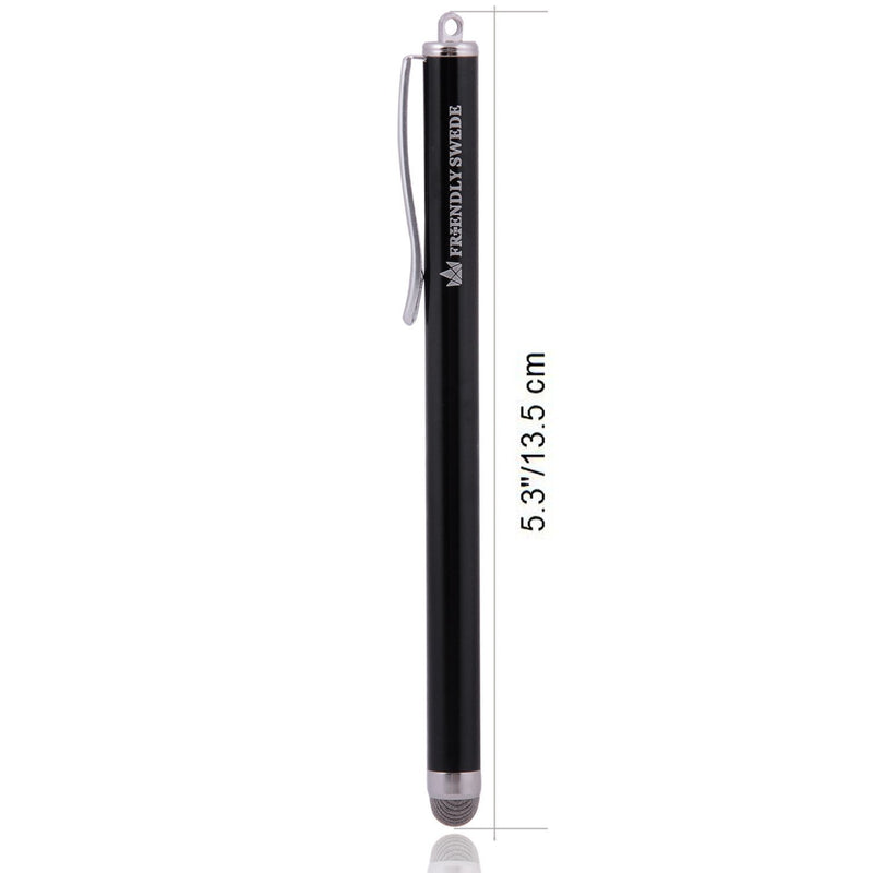 [Australia - AusPower] - The Friendly Swede Stylus Pens for Touch Screens - Micro-Knit Mesh Tip Capacitive Stylus Pen for Tablets and Phone, with Replaceable Fiber Tip Design (3 Pack) Black + White + Dark Blue 