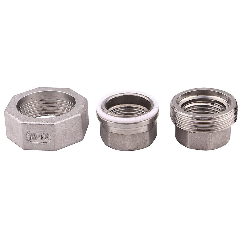 [Australia - AusPower] - DERPIPE Cast Pipe Fittings Union - 1/2" NPT Female Fitting Stainless Steel 304, Class 150 1/2"NPT 