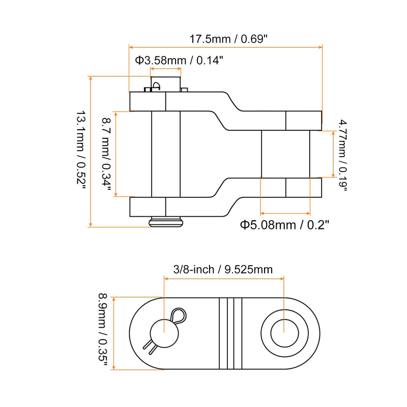 [Australia - AusPower] - uxcell 10Pcs #35 Chain Offset Half Link Roller, 3/8" Pitch Carbon Steel, Standard Chain End Connector Split Links for 06C Chain 