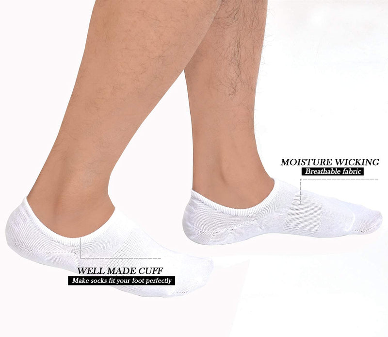 [Australia - AusPower] - Jormatt Mens Cotton Low Cut No Show Socks With Non-Slip Grips, 6 Pairs 8 Pairs 6 Pairs,assorted 2 6-10 