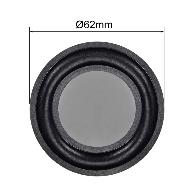 [Australia - AusPower] - uxcell 2Pcs 2.5 Inches 62mm Bass Speaker Passive Radiator Auxiliary Rubber Vibration Plate Subwoofer DIY Repair 