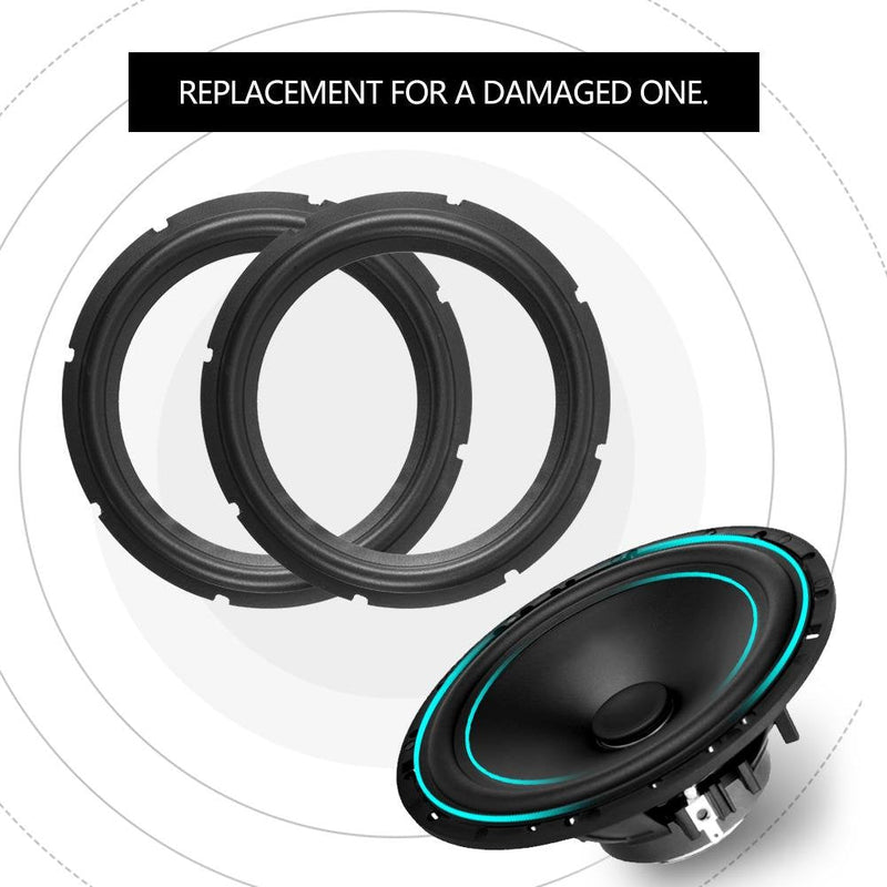 [Australia - AusPower] - Tihebeyan 10inch Perforated Speaker Rubber Speaker Edge Subwoofer Surround Rings Replacement Parts for Speaker Repair or DIY(2 pcs) 2 pcs 