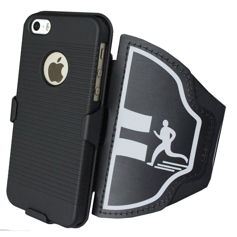 [Australia - AusPower] - igooke iPhone 5S/SE Sports Armband, Hybrid Hard case Cover with Sports Armband Combo,Running Case for Sports Jogging Exercise Fitness (iPhone 5S/SE) 