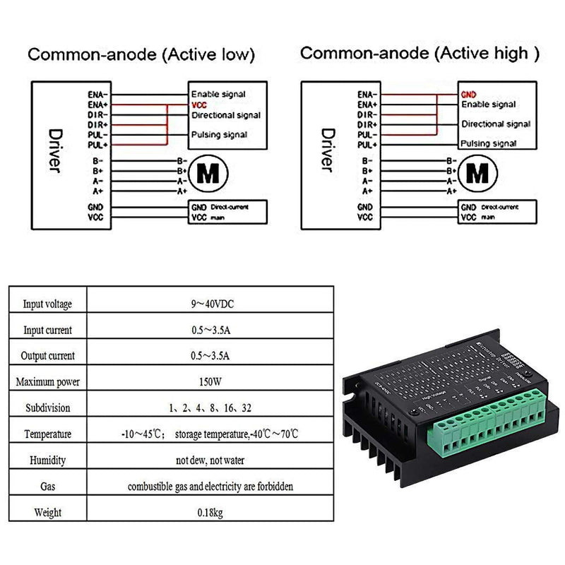 [Australia - AusPower] - 4 Pack TB6600 4A 9-42V Stepper Motor Driver CNC Controller, Stepper Motor Driver Nema tb6600 Single Axes Two Phase Hybrid Stepper Motor for CNC 