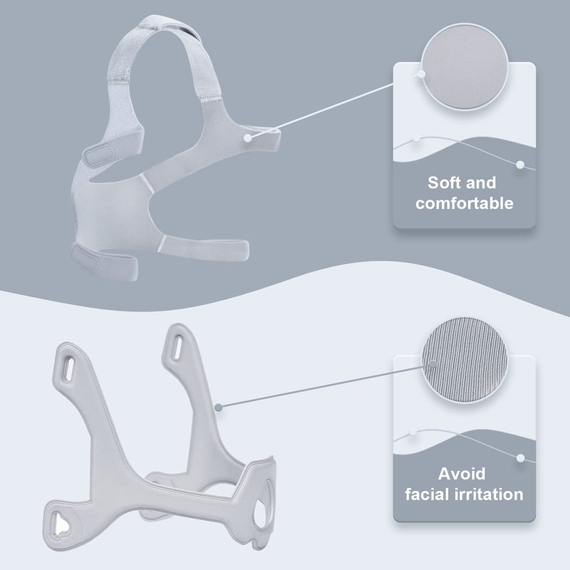 [Australia - AusPower] - 2pcs Fabric Frame and Headgear Compatible with WP Headgear and Frame, Replacement Frame and Headgear Compatible with WP 