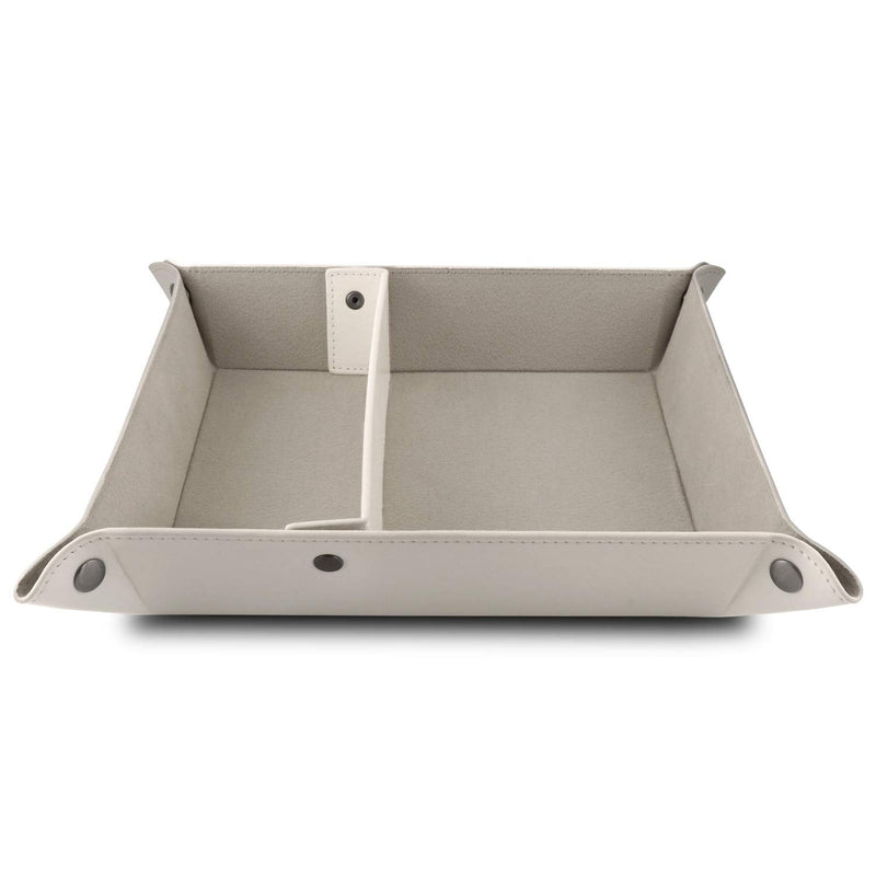 [Australia - AusPower] - Londo Leather Tray Organizer - Practical Storage Box for Wallets, Watches, Keys, Coins, Cell Phones and Office Equipment 