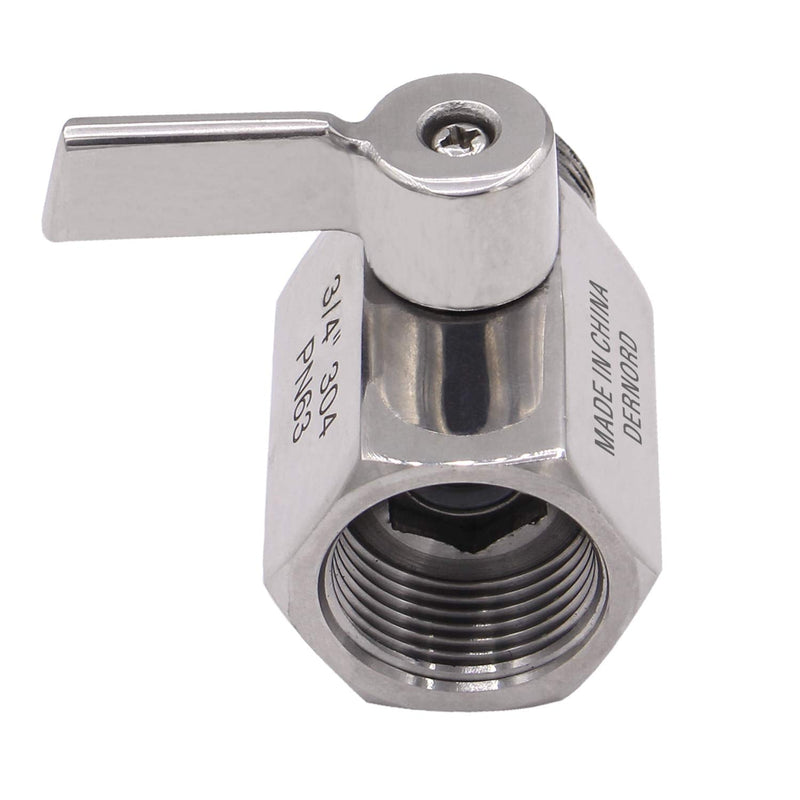 [Australia - AusPower] - DERNORD NPT Ball Valve 3/4" NPT Famale x Male Thread with Stainless Steel 304 Handle(Pack of 2) 3/4 Inch Pack of 2 