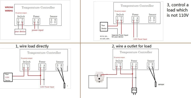 [Australia - AusPower] - bayite AC 110V Fahrenheit Digital Temperature Controller 10A 1 Relay with Sensor 