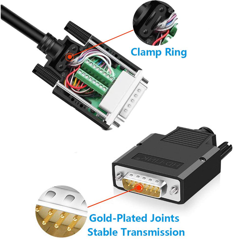 [Australia - AusPower] - Jienk 4PCS DB15 Male Solderless Breakout Board Connector, RS232 D-SUB Serial to 9pin Port Terminal Block 16mm Thinner Solderfree Adaptor with Case Long Bolts Tail Pipe Black Case DB15 Male 