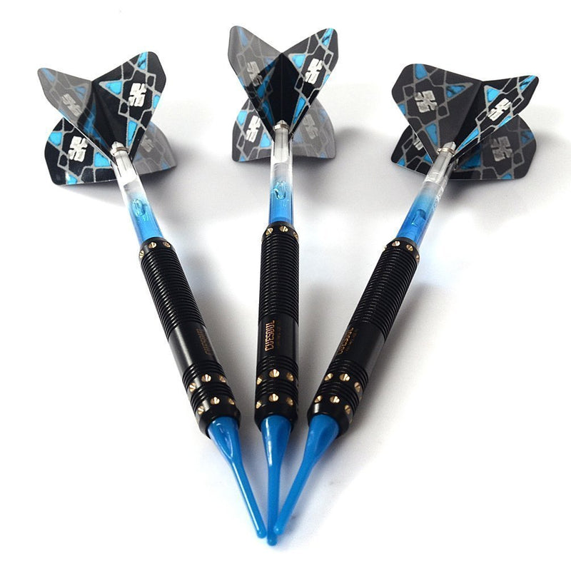 [Australia - AusPower] - CUESOUL Soft Tip Darts Set Plastic Tip with Dart Case 16g-Brass 