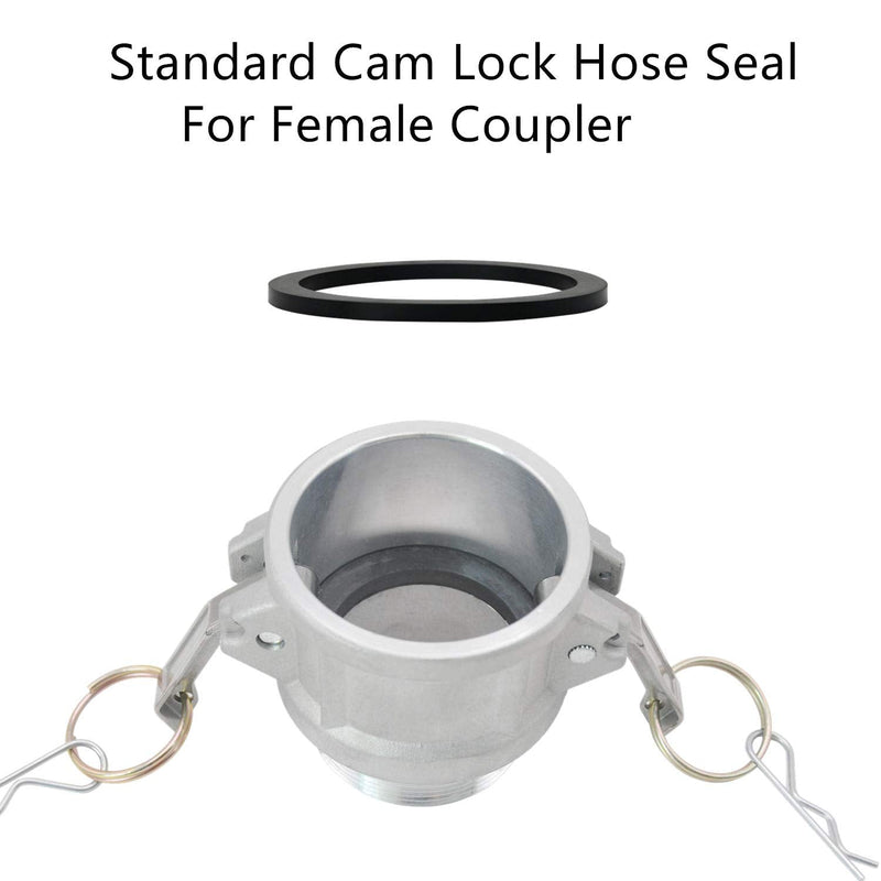 [Australia - AusPower] - 1" Camlock Gasket Fitting - Cam Lock Hose Seal for Female Coupler - Cam Groove Replacement Rubber Washer (10-Pack) (1“) 1“ 