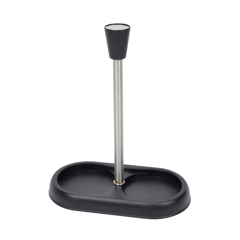 [Australia - AusPower] - Evelyne 2-Piece Set Salt & Pepper Glass Shaker Stainless Steel Cover with Tray Black 