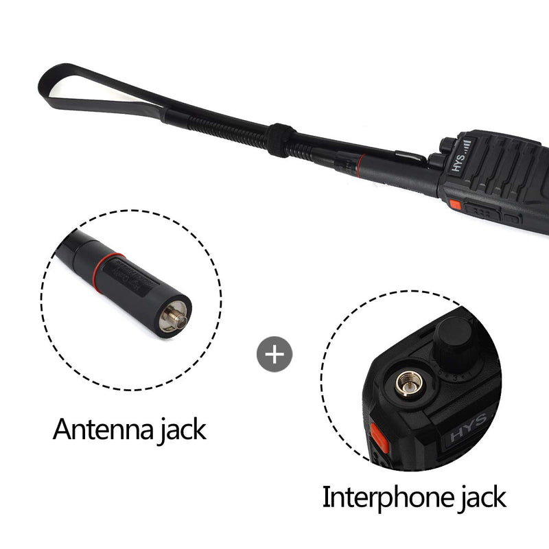 [Australia - AusPower] - TWAYRDIO Dual Band 3.0/5.0dBi Foldable CS Tactical Antenna with Gooseneck 31inch SMA Female 2 Meter/70cm Ham Radio Antenna for Baofeng UV-5R Series UV-82 Series BF-F8HP Kenwood Retevis Walkie Talkie 