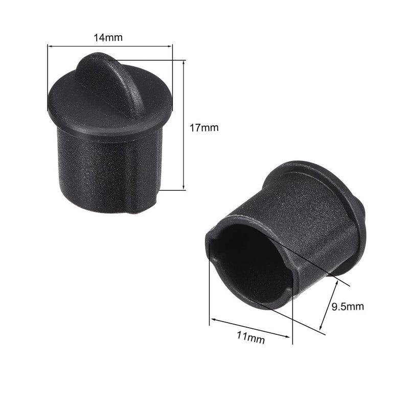 [Australia - AusPower] - uxcell Silicone BNC Anti-Dust Stopper Cap Cover for Female Port Black 20pcs 