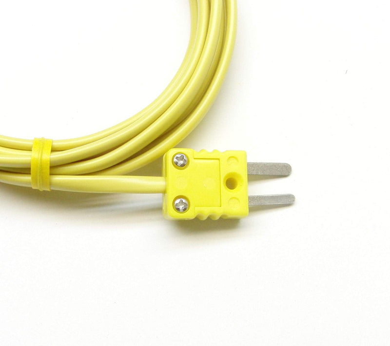 [Australia - AusPower] - K-Type Thermocouple Extension Cable Wire with Miniature Mini Thermocouple Connectors 6 ft (= 2 Yard) Long 