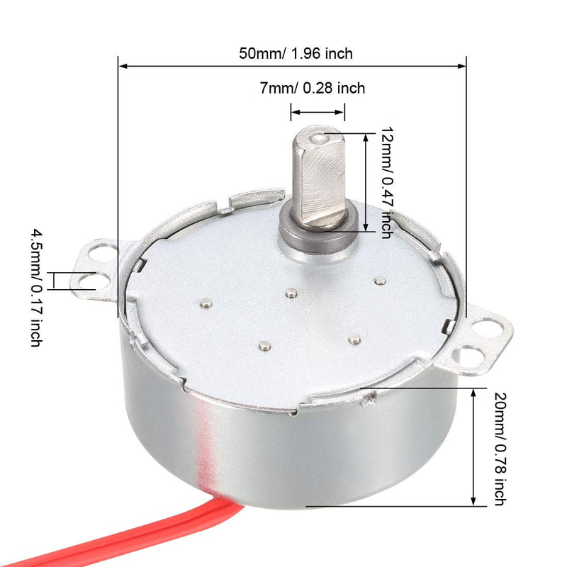 [Australia - AusPower] - uxcell Metal Gear Synchronous Synchron Motor AC 12V 5-6RPM 50-60Hz CCW/CW 4W for Microwave Oven 