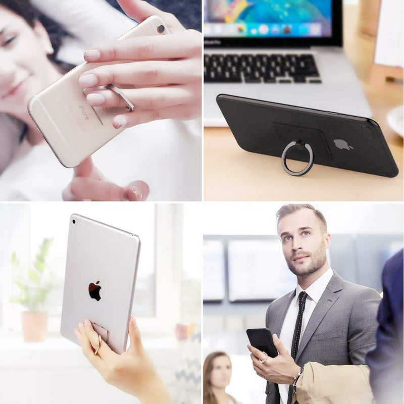 [Australia - AusPower] - Cell Phone Ring Holder Stand Transparent Finger Grip Loop 2 Rose Gold 2 Silver (Round) 