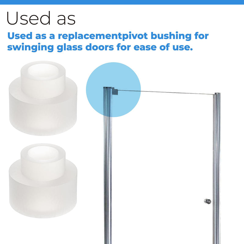 [Australia - AusPower] - PalpitateC Shower Door Nylon Pivot Bushing fit for Framed Pivot Shower Door for Shower Doors Stainless Steel Pivot Kit - 2 Pack 