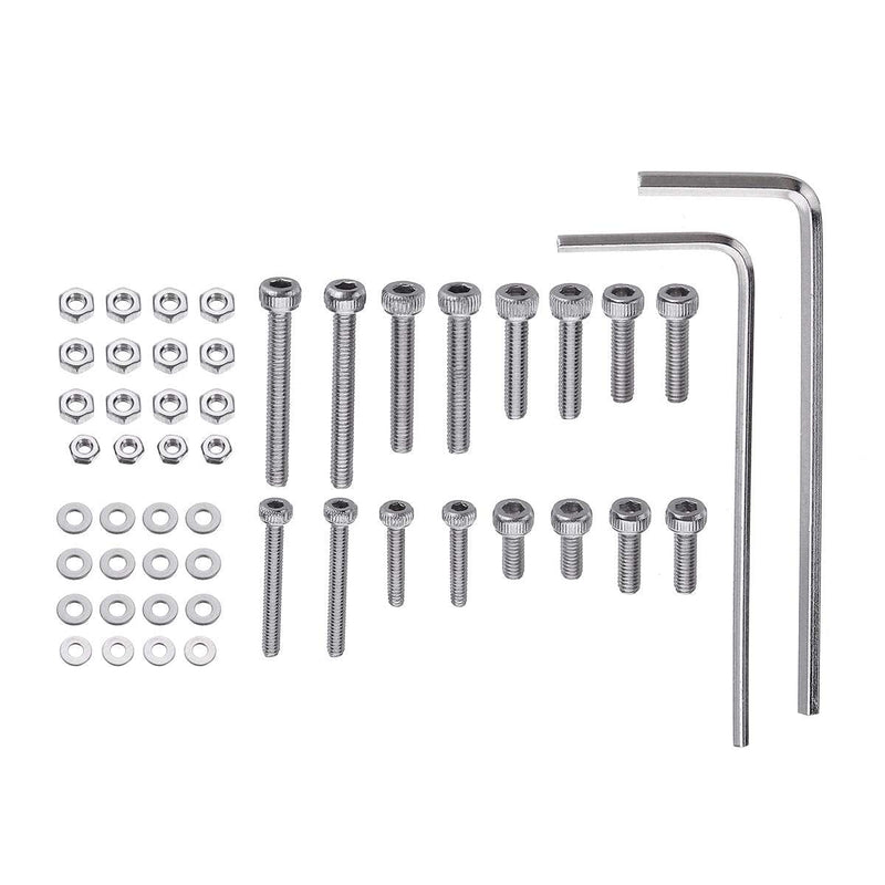 [Australia - AusPower] - 50pcs/set universal Turntable Headshell Cartridge Mounting Kit Stainless Steel Bolts Hex Socket Head Screws Nuts Set with mixed boxed. 