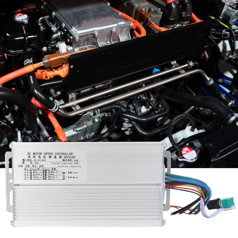 [Australia - AusPower] - Dc Brush CCW Cw Motor Speed Controller 12~60V Motor Speed Governor Regulator 80A Pwm Dc Motor Speed Controller Forward and Reverse Dc 