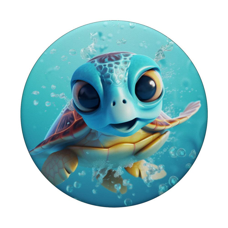 [Australia - AusPower] - Sea Turtle in Ocean Sea Turtle PopSockets Swappable PopGrip Black 