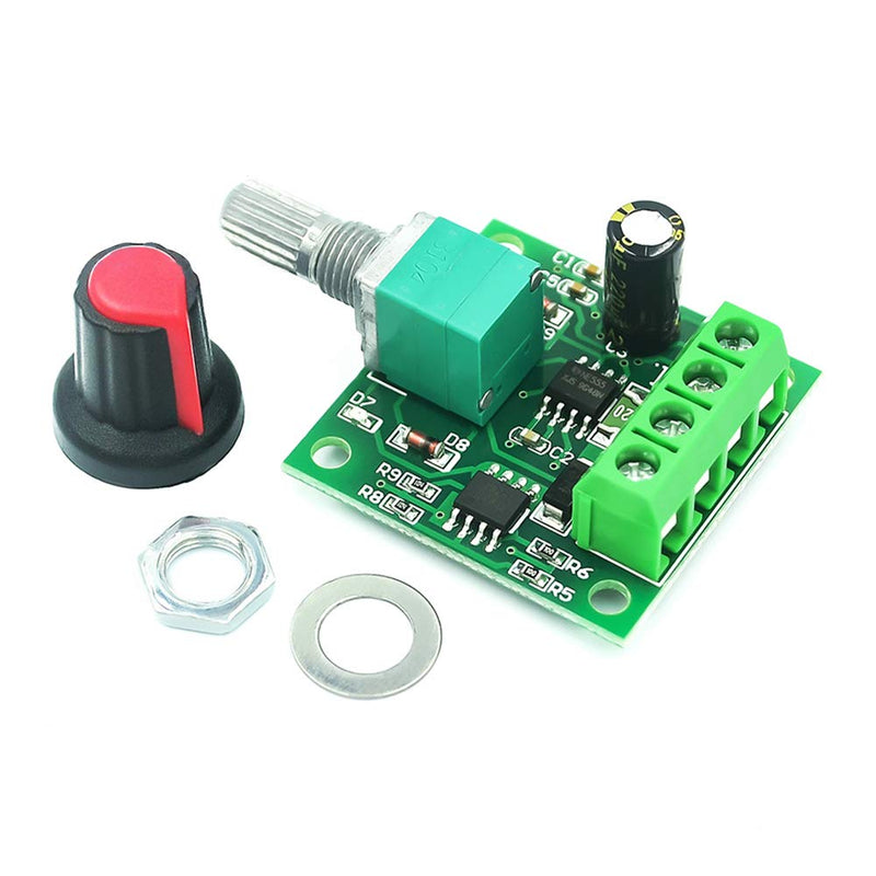 [Australia - AusPower] - WOWOONE 2Pcs PWM DC Motor Speed Controller 12v 7.2v 6v 5v 3v 1.8v 2A 30W, Low Voltage PWM Speed Controller for Electric Motor, PWM Controller 1803BK 1803B, Variable Speed DC Motor Control With Switch 