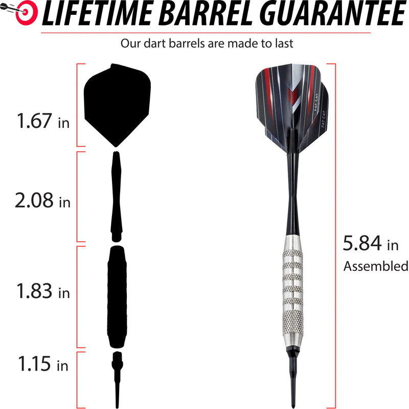 [Australia - AusPower] - Fat Cat Darts in a Jar: Soft Tip Darts with Storage/Travel Container, 17 Grams (Pack of 21) Single Pack of 21 Darts 