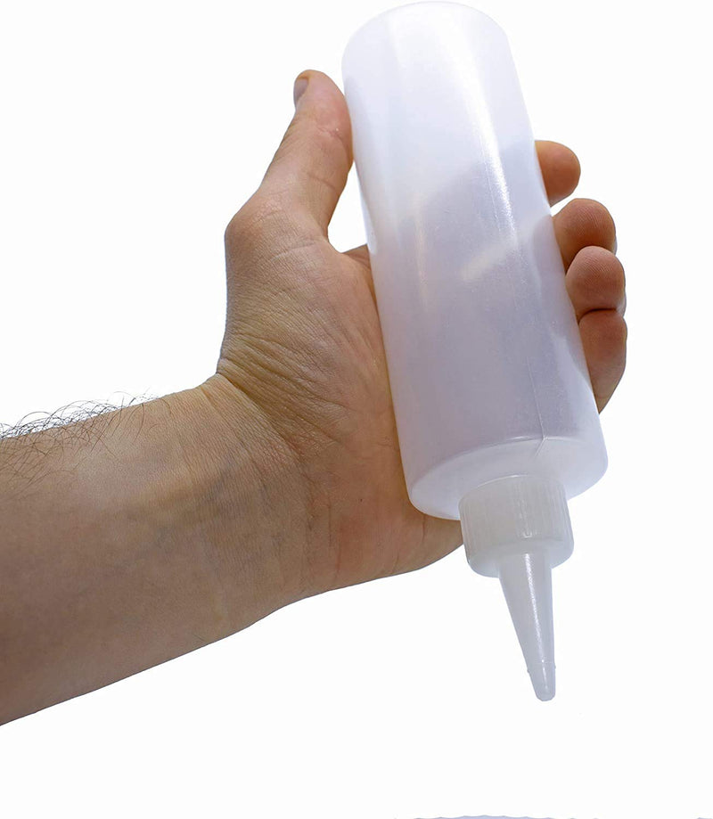 [Australia - AusPower] - BRIGHTFROM Condiment Squeeze Bottles, SET OF 4 - 16/12/8/4 OZ, Empty Squirt Bottle with Red Top Cap, Leak Proof - Ketchup, Mustard, Syrup, Sauces, Dressing, Oil, Arts and Crafts, BPA FREE - Food Grade 