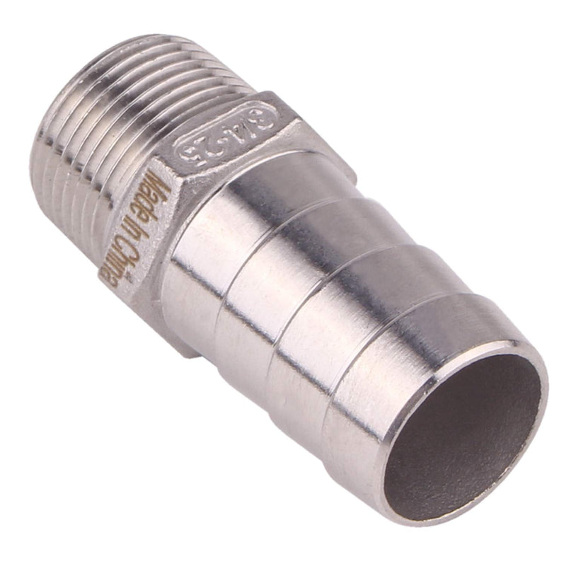 [Australia - AusPower] - DERNORD Stainless Steel 1" Hose Barb x 3/4" NPT Male - Home Brew Pipe Fitting Pack of 2 