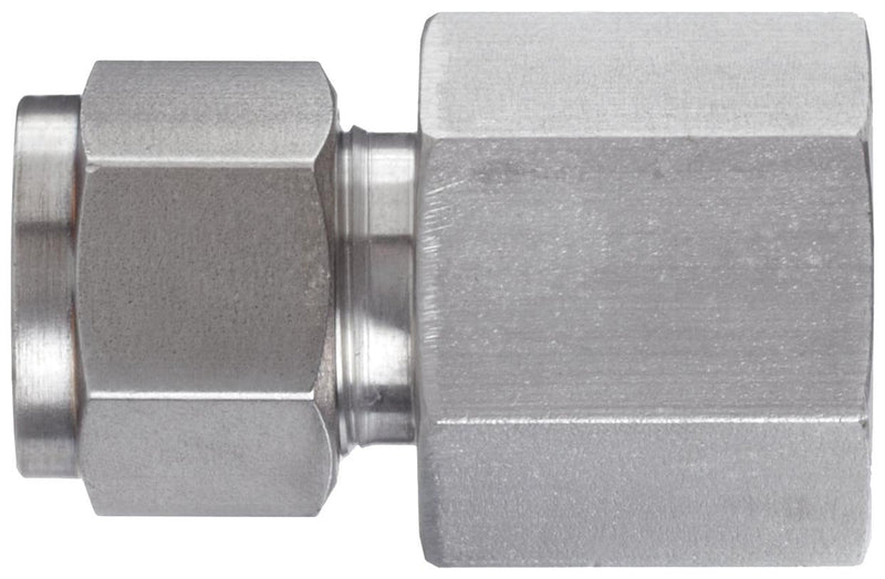 [Australia - AusPower] - Brennan N2405-04-02-SS Stainless Steel Compression Tube Fitting, Straight Adapter, 1/4" Tube OD x 1/8" NPT Female 1/4" x 1/8" 