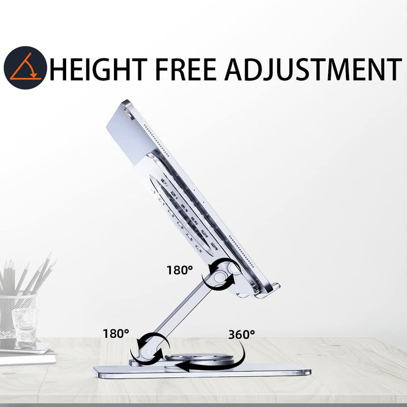 [Australia - AusPower] - DOLOVIN 360° Rotating Acrylic Tablet Stand, Adjustable Desk Stand Foldable Clear Holder Stands Compatible for iPad Pro, Air, Mini, Kindle, Surface Pro, Galaxy Tab, Phone, 4-13",Clear Acrylic Stand for Pad 