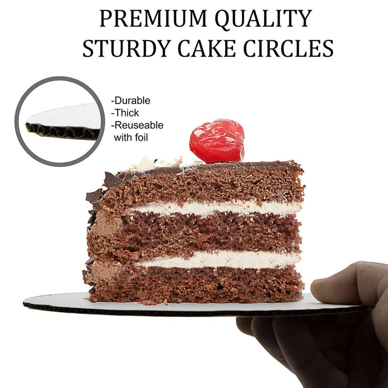 [Australia - AusPower] - Round Greaseproof Cake Boards – White Cake Circle Base, 6/8/10/12 inch, 5 of Each Size 