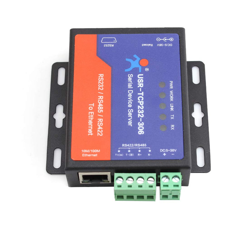 [Australia - AusPower] - PUSR USR-TCP232-306 Ethernet Converters RS422/RS232/RS485 Serial to Ethernet Support DNS DHCP Buit-in Webpage 