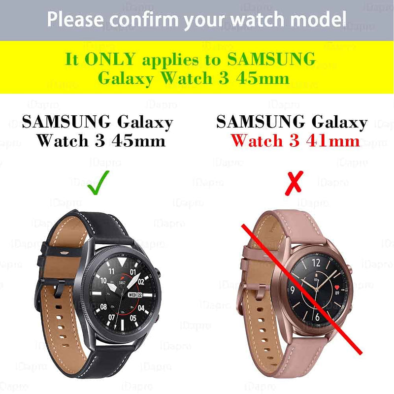 [Australia - AusPower] - Screen Protector for SAMSUNG Galaxy Watch 3 45mm Smartwatch [4 Pack], iDaPro Tempered Glass Anti-Scratch Bubble-Free Easy Installation 