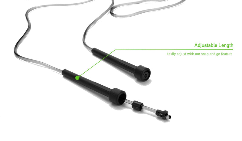 [Australia - AusPower] - Mind Reader Adjustable Jump Rope and 4.75" Handle, (Pack of 4), Black 