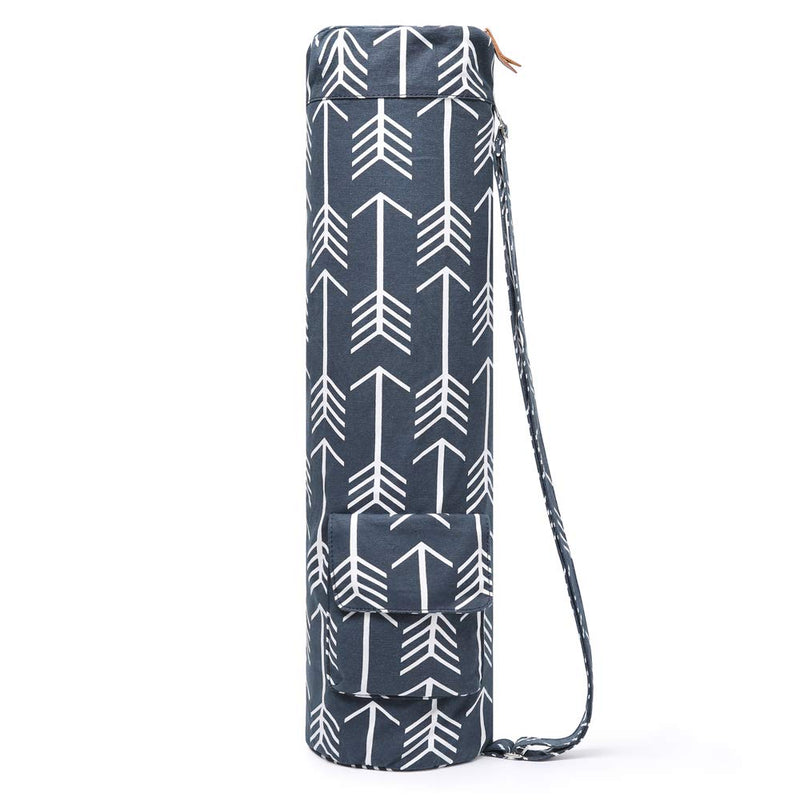 [Australia - AusPower] - ELENTURE Yoga Mat Bag for 1/4-Inch 1/3-Inch Thick Exercise Yoga Mat, Exercise Yoga Mat Carrier Full-Zip Yoga Mat Carry Bag with Pockets and Adjustable Strap Arrowhead 