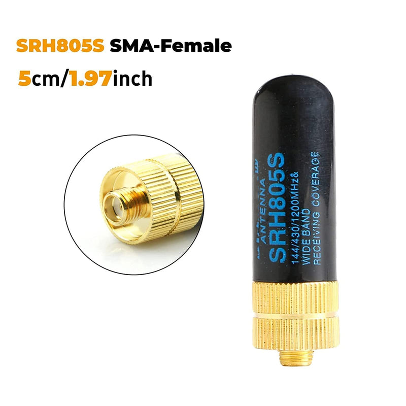 [Australia - AusPower] - SRH805S SMA-F SRH805S SMA-F Female Dual Band Antenna for GT-3 UV-5R BF-888s Radio 