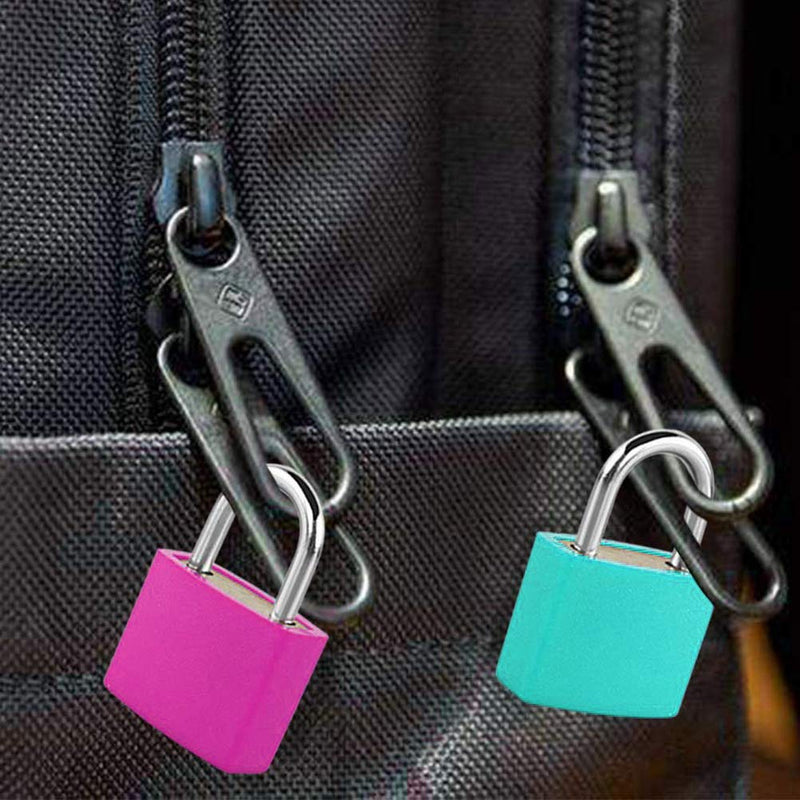 [Australia - AusPower] - 6 Pcs Suitcase Locks with Keys, Metal Padlocks Luggage Padlocks Multicolor Small Padlock Keyed Padlock for School Gym 6x Multicolor 