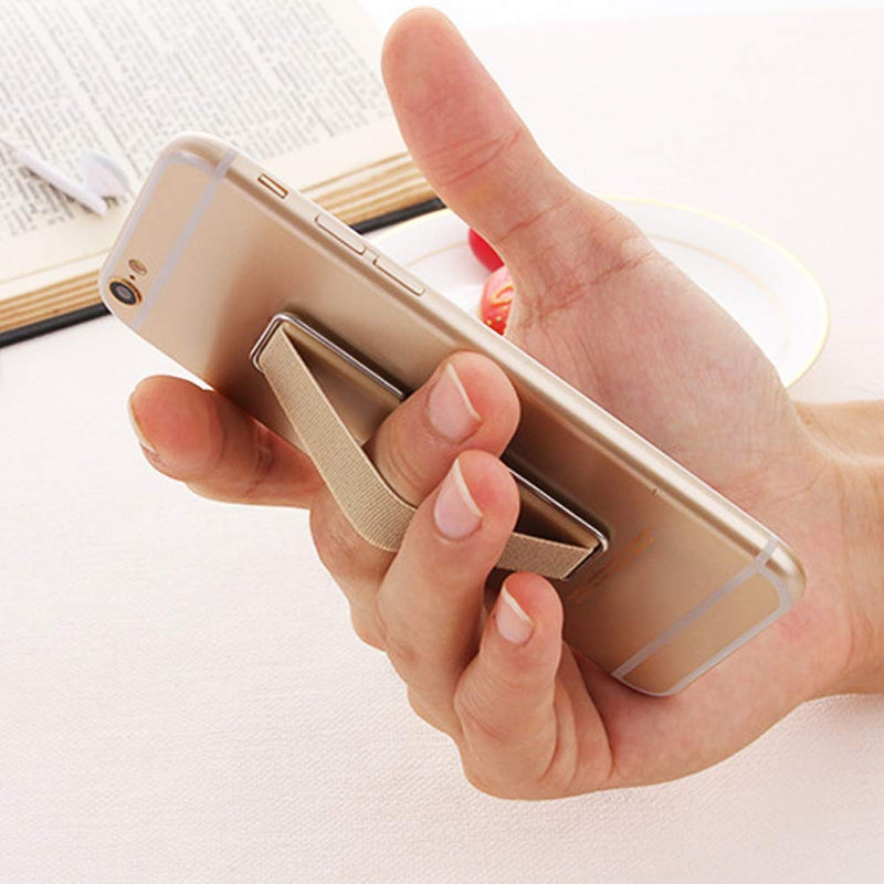 [Australia - AusPower] - 4 Pcs Finger Strap Phone, Phone Strap Phone Finger Holer Back of Phone Grip with Stand Universal Elastic Finger Holder for Phone 