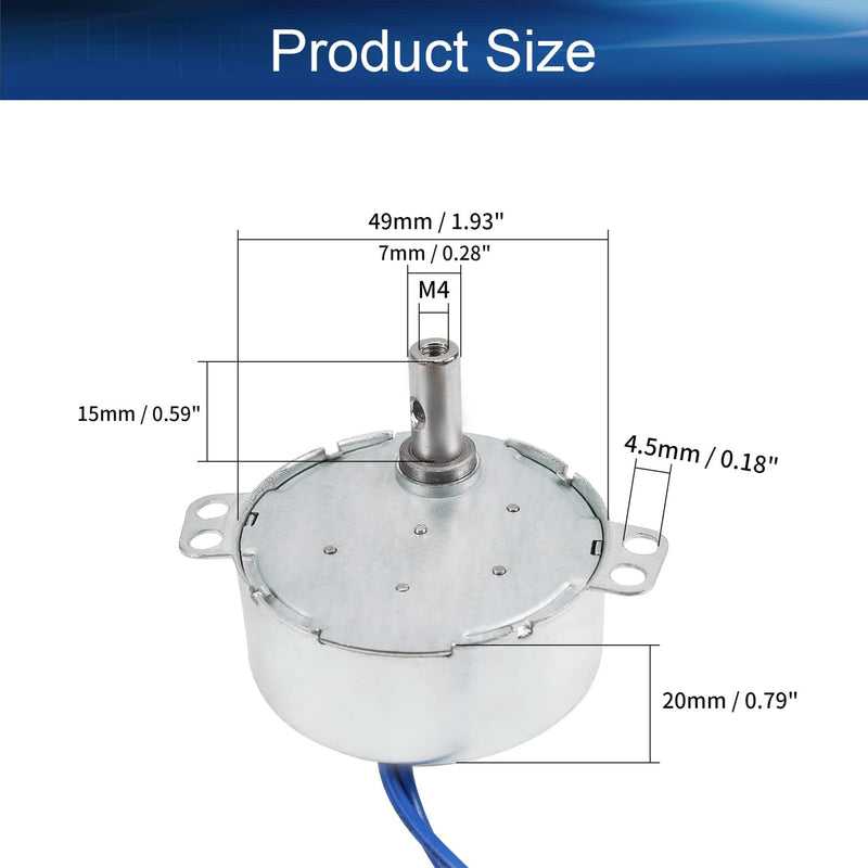 [Australia - AusPower] - Heyiarbeit Synchronous Synchron Motor 50-60Hz AC 110V 15-18RPM Electric Motor CCW TYC-50 4W Horizontal Hole Tapping Shaft for Hand-Made School Project Model 1pcs 15-18RPM CCW 